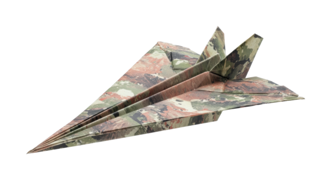 Paper airplane flight showcase innovative design environment creative viewpoint fun concept isolated on transparent background, png