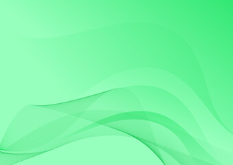 abstract green gradient background with wavy lines