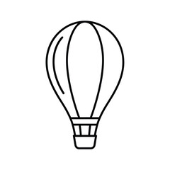 Obraz premium Hot air balloon icon, a simple and minimalist design, perfect for travel and adventure themes, isolated on white background