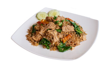 Delicious Thai Fried Rice with Chicken and Vegetables