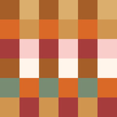 Multicolor gingham checkered seamless pattern background. Vector plaid repeat design for fabric, gift wrap, textile prints etc. 