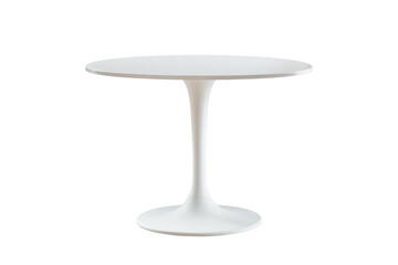 white round table isolated on white background