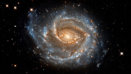 Fototapeta premium Spiral Galaxy With Stars In Deep Space
