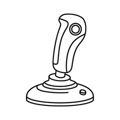 Illustration of a joystick isolated on white background, a gaming input device used to control video games and other applications with precision and ease