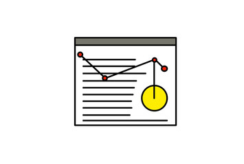 Business data analysis and report diagram