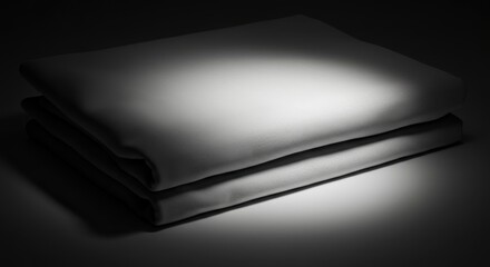 Luxurious Soft White Fabric: Draped and Folded for Elegant Textile Promotion