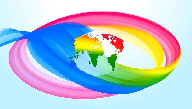 Abstract design with a world map