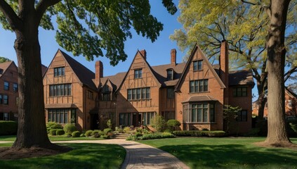 early 20th century tudor mansion in Grosse Pointe, Michigan