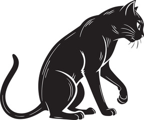  Cat silhouette art icon