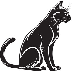  Cat silhouette art icon