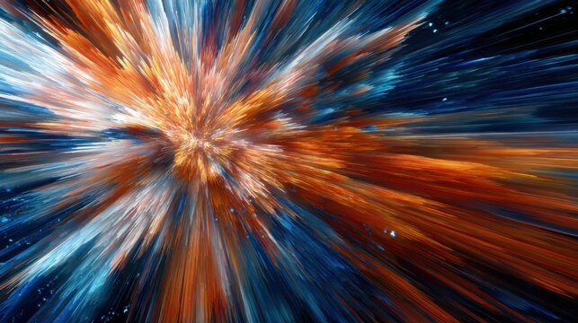 vibrant cosmic explosion abstract art - Powered by Adobe