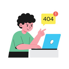 Error Tap Flat vector illustration.
