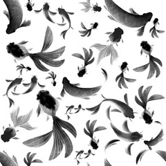 Untitled design -Fish ink painting