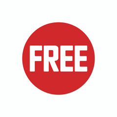 Bold red circle with white free text