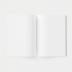 Blank two fold paper brochure or book book mockup Ultra realistic Photorealistic 
