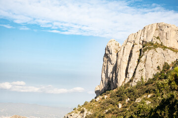 Mountains with rock formations in Catalonia, Spain.