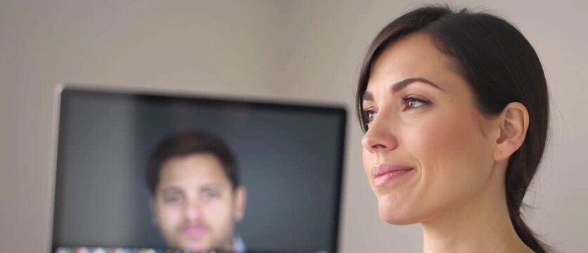 woman shows dissatisfaction with facial expressions. white woman is dissatisfied. brunette with cray facial expressions. slow motion video.