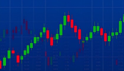Stock market chart with candlesticks