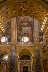 Views from the interior of St John's Co-Cathedral in Malta