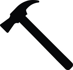 hammer on white background silhouette.