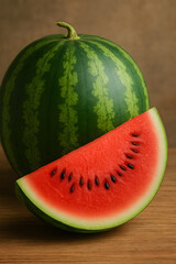 Fresh Red Watermelon Slices