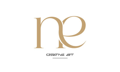 NE, EN, N, E abstract letters logo monogram