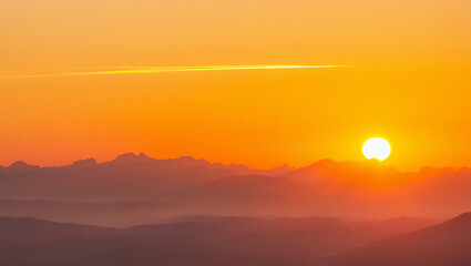 Obraz premium sunrise over the mountains