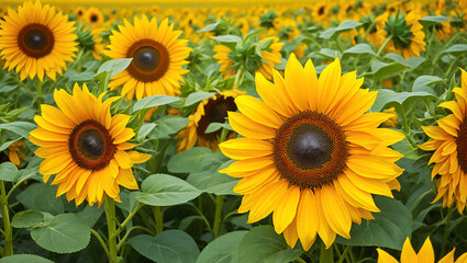 Obraz premium sunflowers in the garden