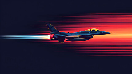 Detailed vector illustration featuring F-16 and F-15 supersonic fighter aircraft equipped with missiles, symbolizing advanced USA Air Force military air power and modern aerial combat capabilities.