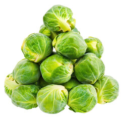 Fresh, vibrant Brussels sprouts piled together, perfect for a healthy meal.