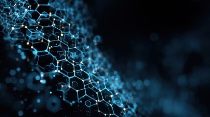 glowing blue network abstract design