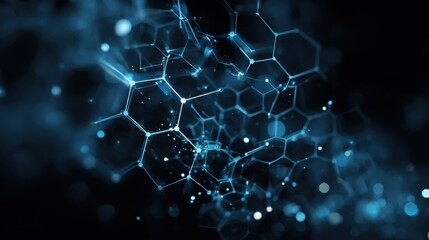 glowing blue network connections abstract