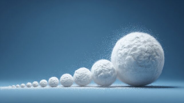 Snowball Effect Business Concept Metaphor in Action