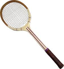 tennis racket and ball