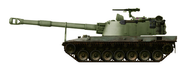 PzH-109A3 (Self-propelled gun concept based on the Leopard 2 tank chassis, with an M109A3 turret and a 155mm gun) © Tikros