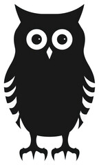 Fototapeta premium PNG Owl silhouette stencil animal shark.
