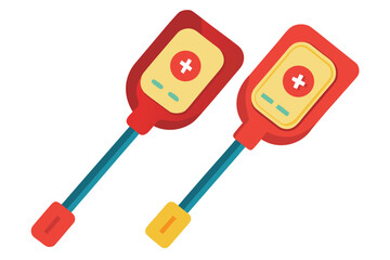 Two Adorable Cartoon Thermometers Displaying Health and Wellness in a Fun and Playful Manner Health Check