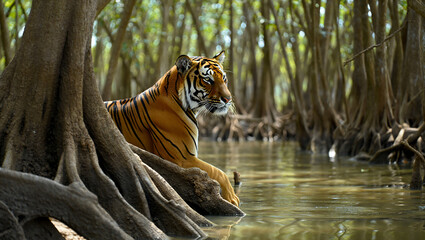 Small spider resting on its intricate web between wooden fence posts