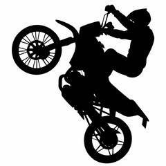 Dirt Bike Stunt Silhouette
