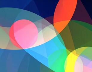 Abstract colorful overlapping shapes
