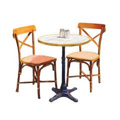 Cafe Tables With Chairs on white background