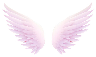 Fototapeta premium PNG Cute flat icon of angel wings gradient background pink softness pattern.