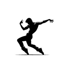 Powerful Dance Stance Vector Illustration