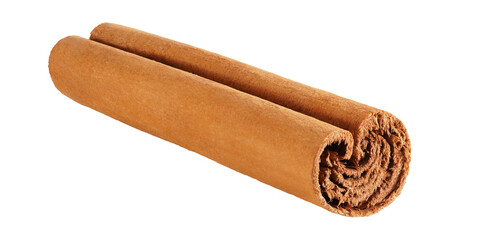 Natural cinnamon sticks isolated on white background 