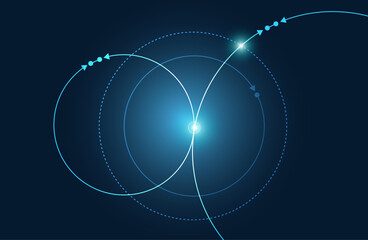 grafica, astratta, cerchi, concetto, rotazione,  orbita © xyz+