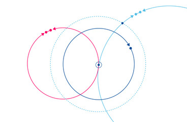 grafica, astratta, cerchi, concetto, rotazione,  orbita © xyz+