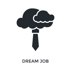 Dream Job Icon Glyph Style. Vector Illustration For Graphic Design
