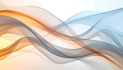 Fototapeta premium Abstract Flowing Wave Design in Orange and Blue Hues