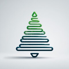 Abstract green and blue Christmas tree design symbolizing holiday spirit and festive celebration