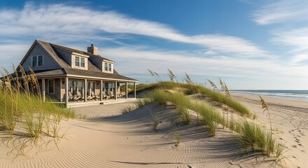Obraz premium beach huts on the beach